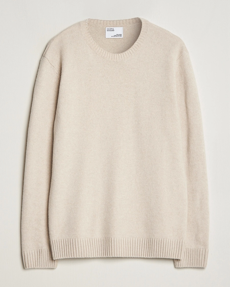 Colorful Standard Classic Merino Wool Crew Neck Ivory White – Beige