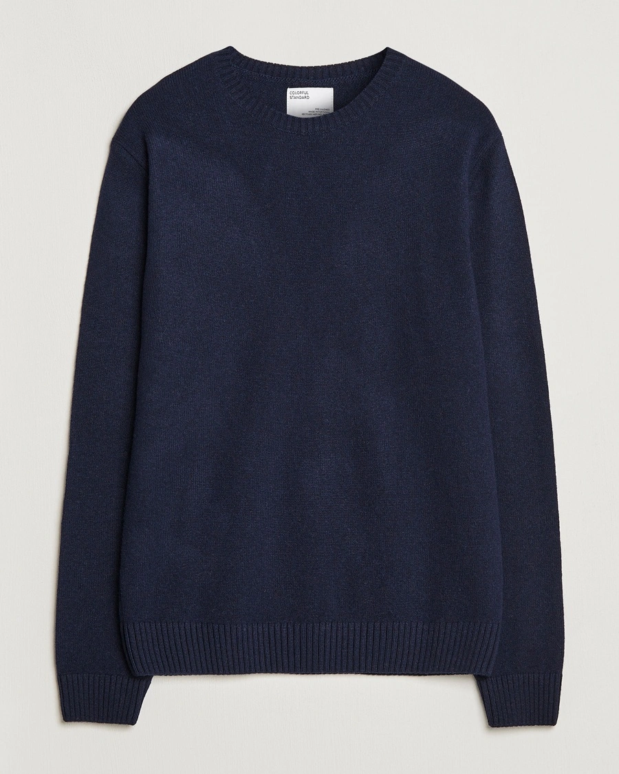 Colorful Standard Classic Merino Wool Crew Neck Navy Blue – Blau