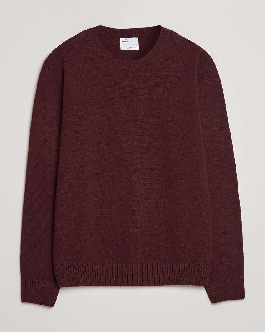 Colorful Standard Classic Merino Wool Crew Neck Oxblood Red – Rot