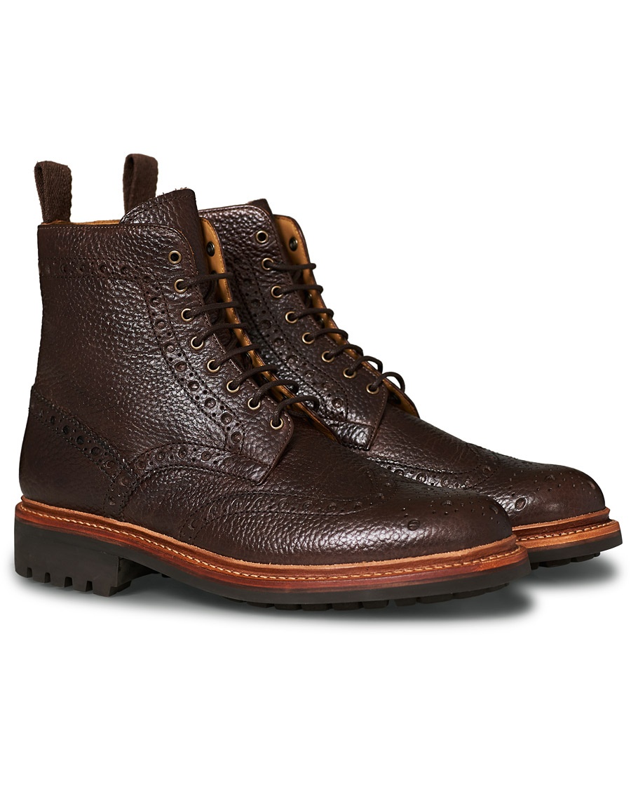  Fred Boot Dark Brown Grain