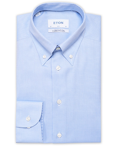 Herren |  | Eton | Slim Fit Royal Oxford Button Down Shirt Light Blue