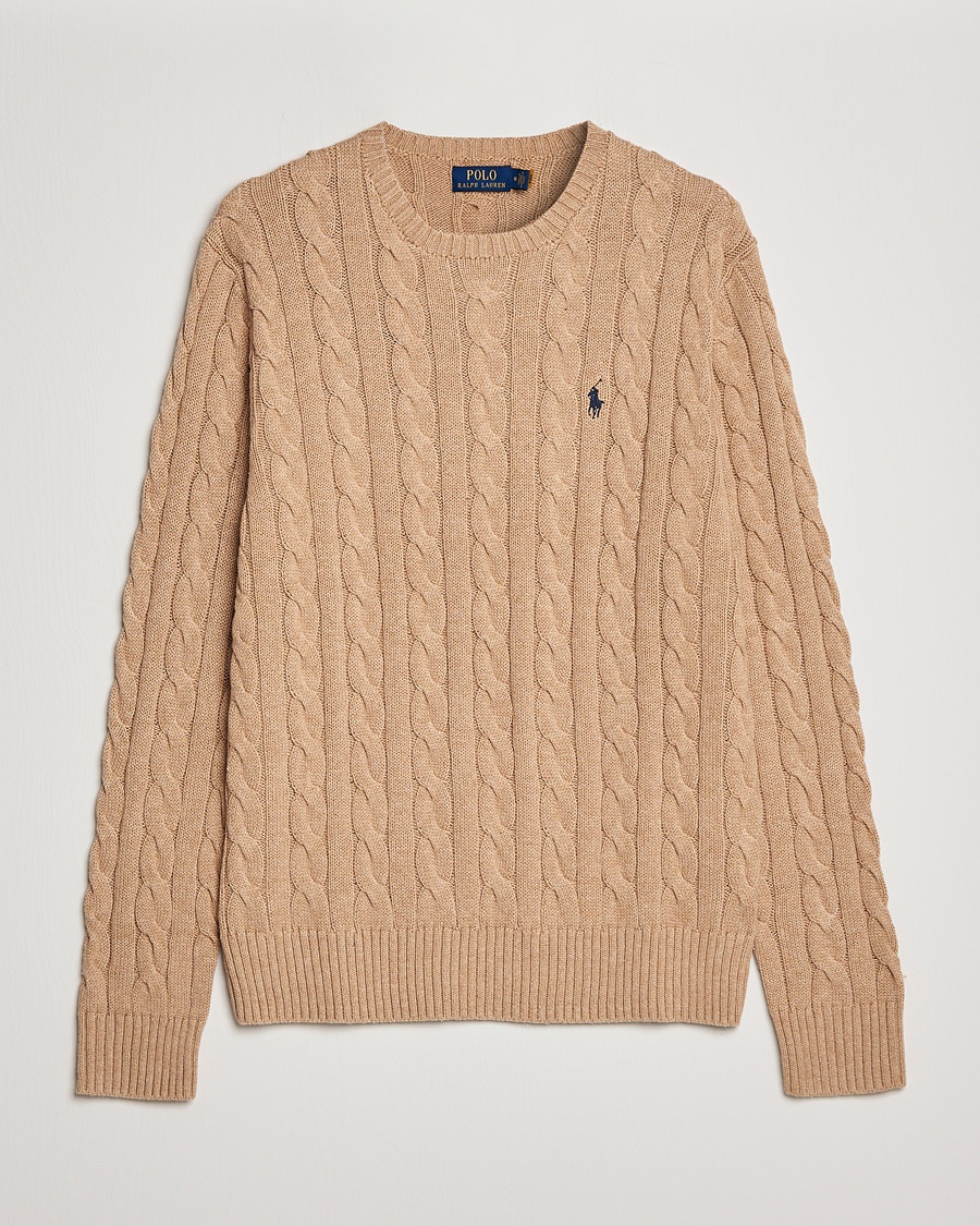 Herren | 20% sale | Polo Ralph Lauren | Cotton Cable Pullover Camel Melange