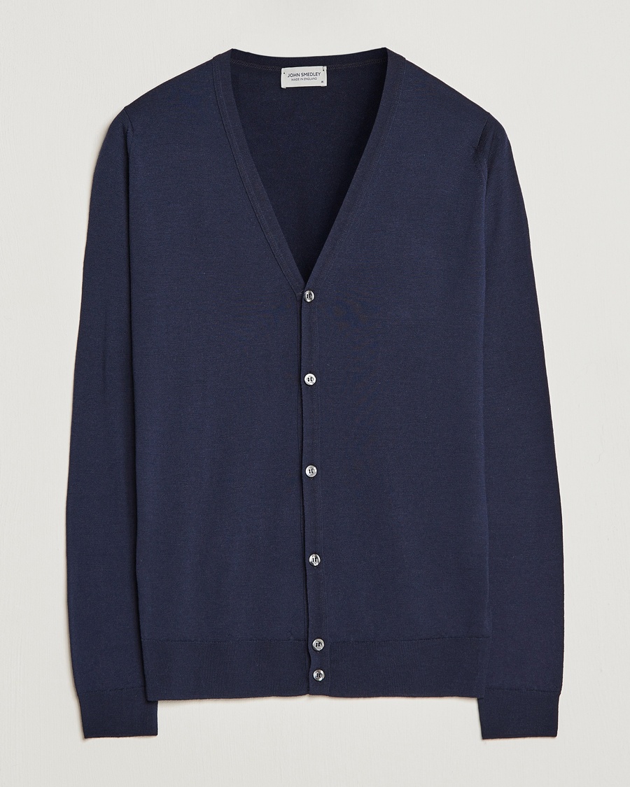 Herren | | John Smedley | Petworth Extra Fine Merino Cardigan Midnight
