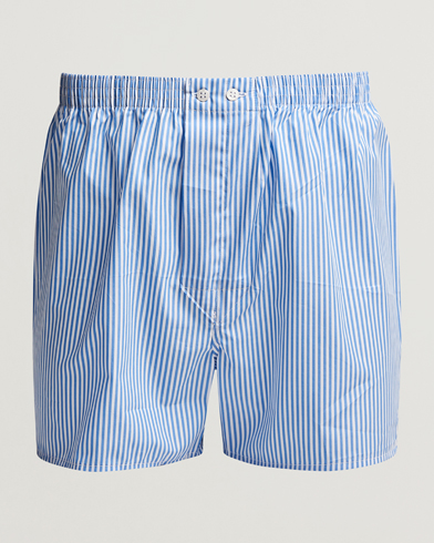 Loungewear-Abteilung |  Classic Fit Cotton Boxer Shorts Blue Stripe