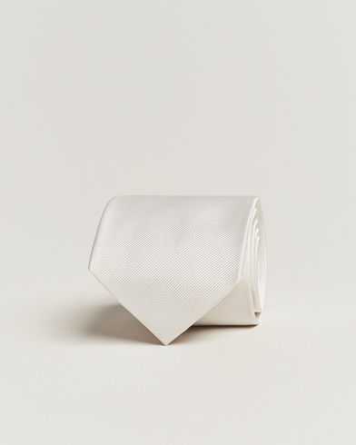 Herren | Krawatten | Amanda Christensen | Plain Classic Tie 8 cm White