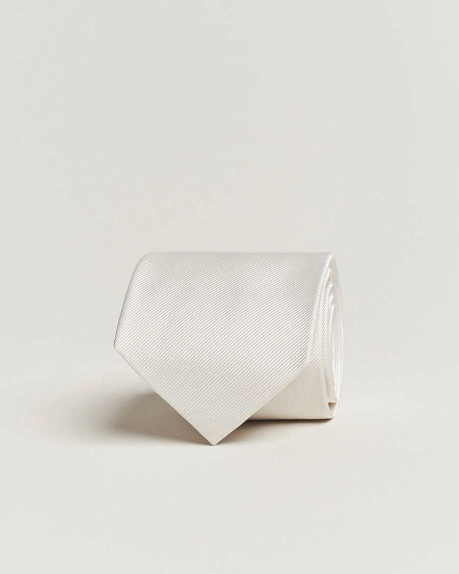Amanda Christensen Plain Classic Tie 8 cm White – Weiß