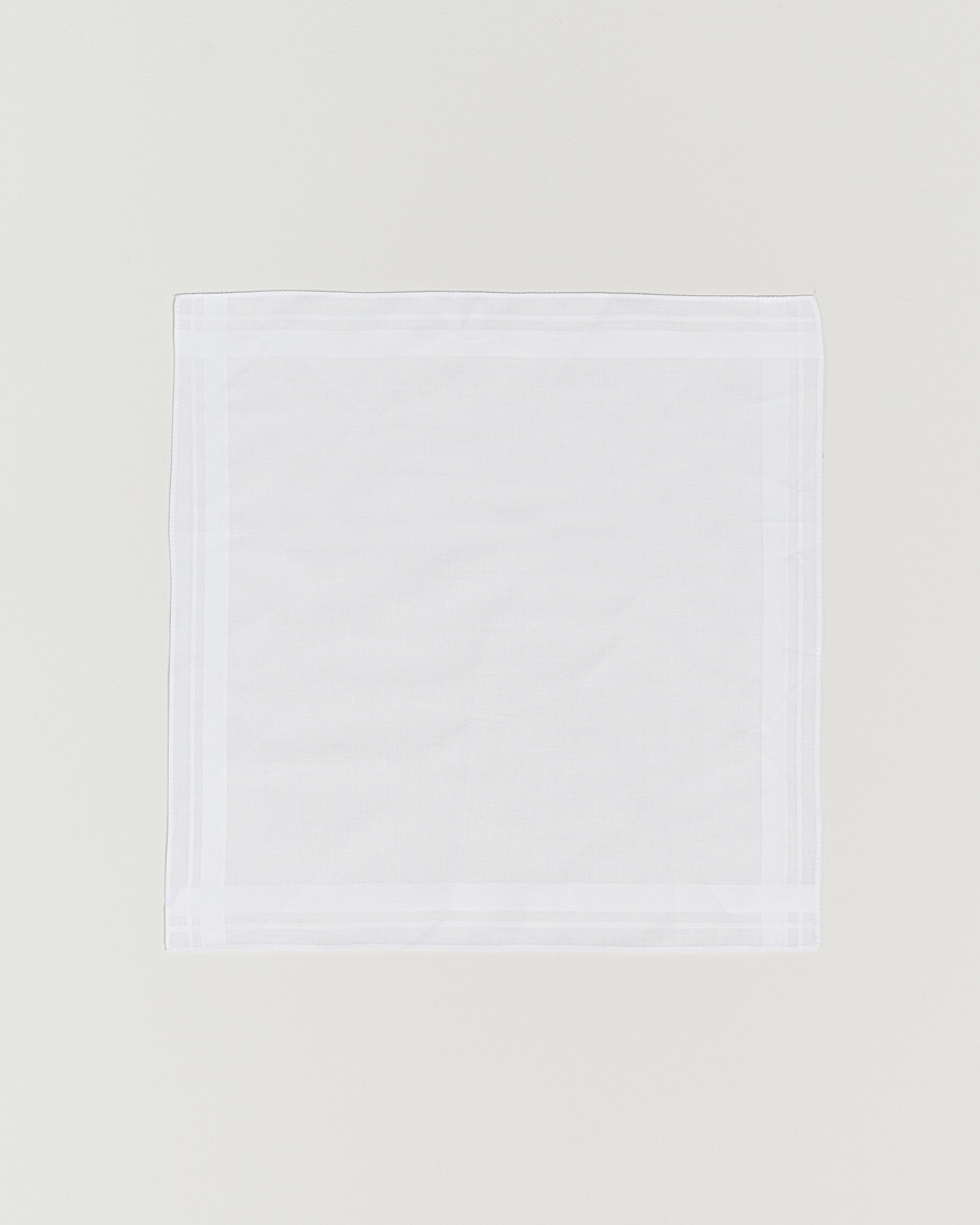 Herren | Einstecktücher | Amanda Christensen | Cotton Pocket Square White