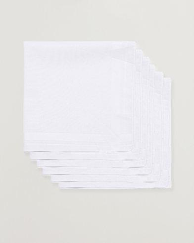 Herren | Amanda Christensen | Amanda Christensen | 6-pack Cotton Pocket Square White