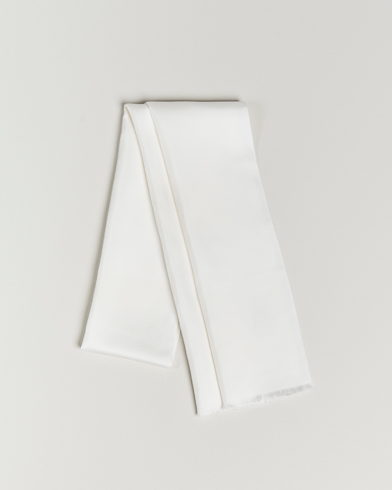 Schal |  Ceremony Self Fringes Scarf White