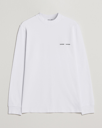 Herren | Langarm T-Shirt | Samsøe & Samsøe | Norsbro Long Sleeve Organic Cotton Tee White