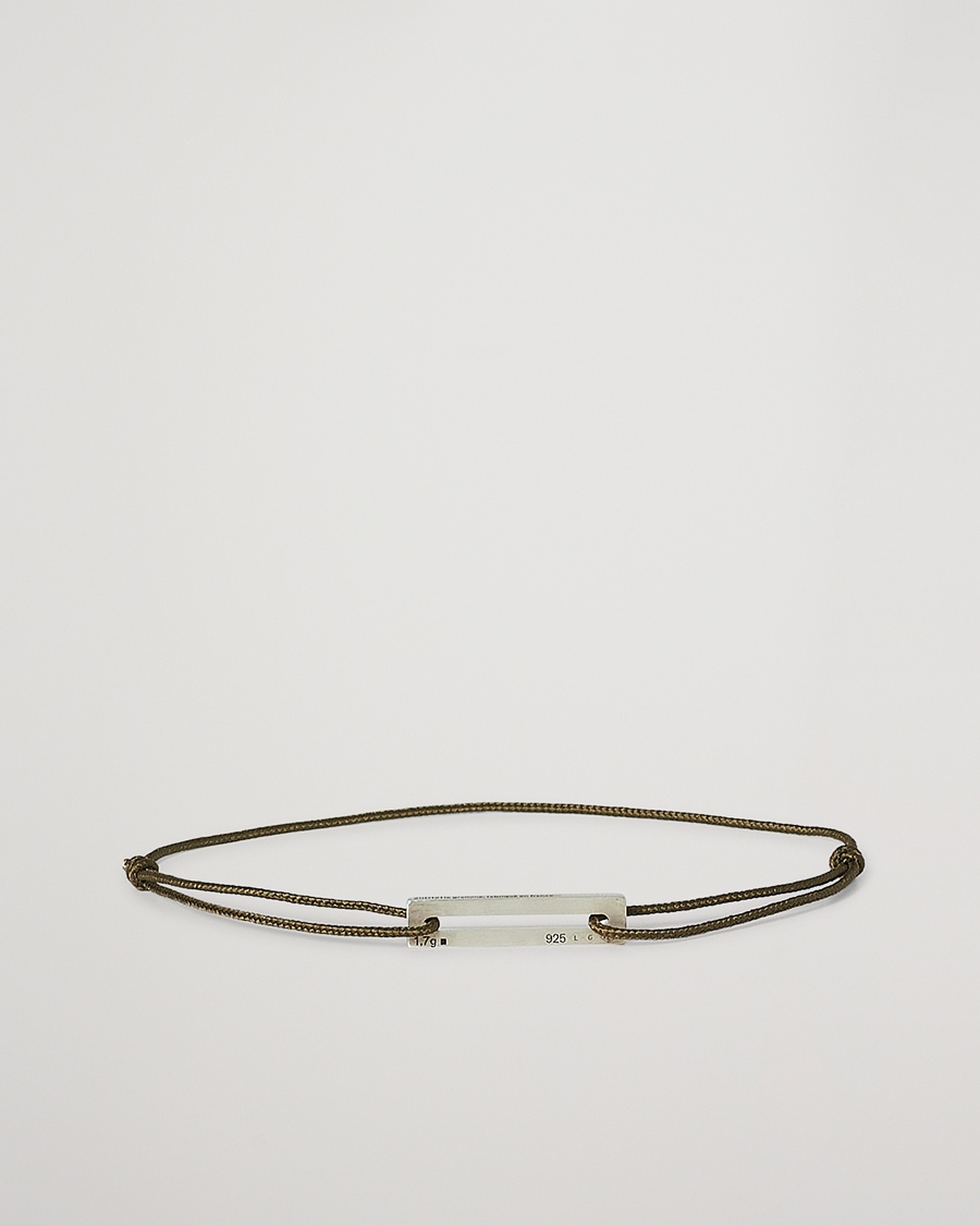 Herren | Luxury Classics | LE GRAMME | Cord Bracelet Le 17/10 Khaki/Sterling Silver