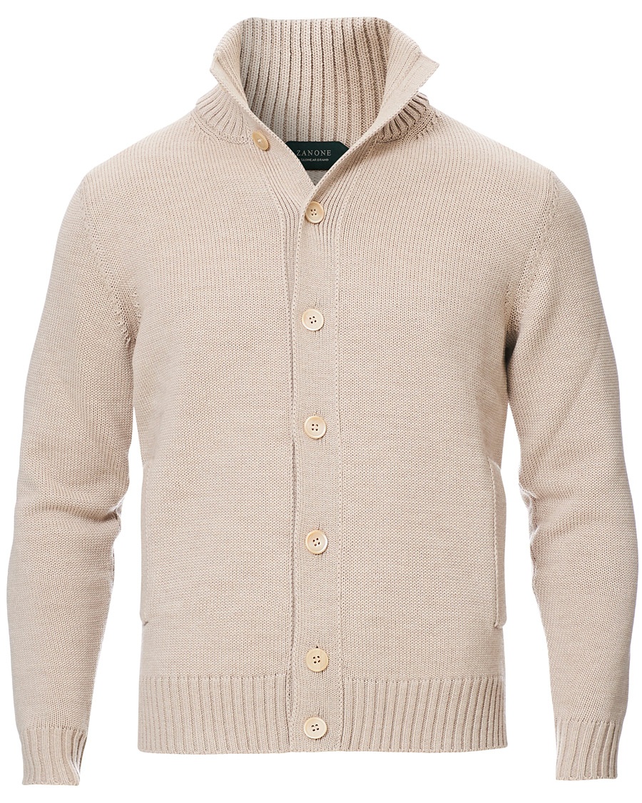  Virgin Merino Wool Chioto Cardigan Beige