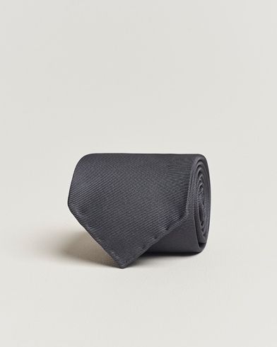 Herren | Accessoires | Drake's | Handrolled Woven Silk 8 cm Tie Grey