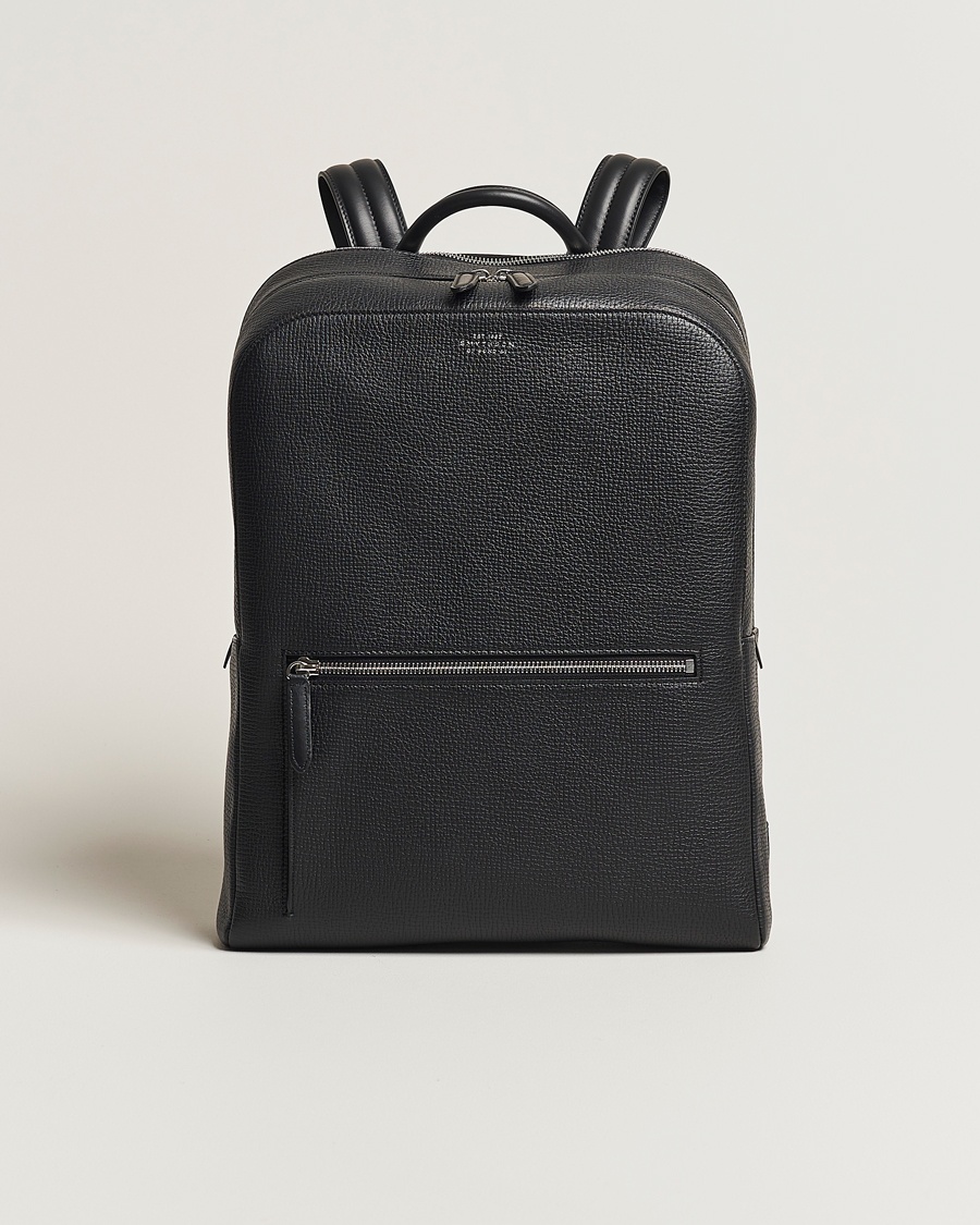 Smythson Ludlow Zip Around Backpack Black