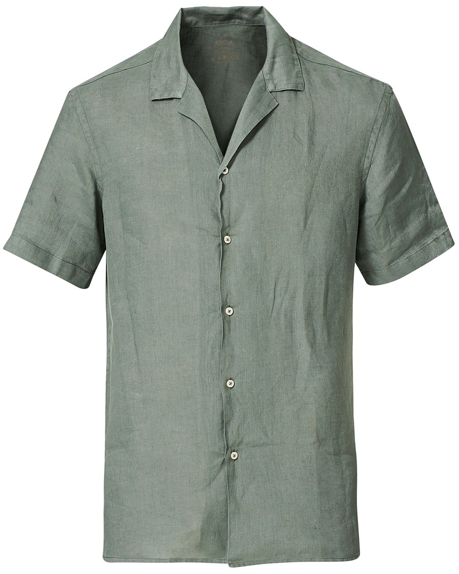  Linen Camp Collar Shirt Olive