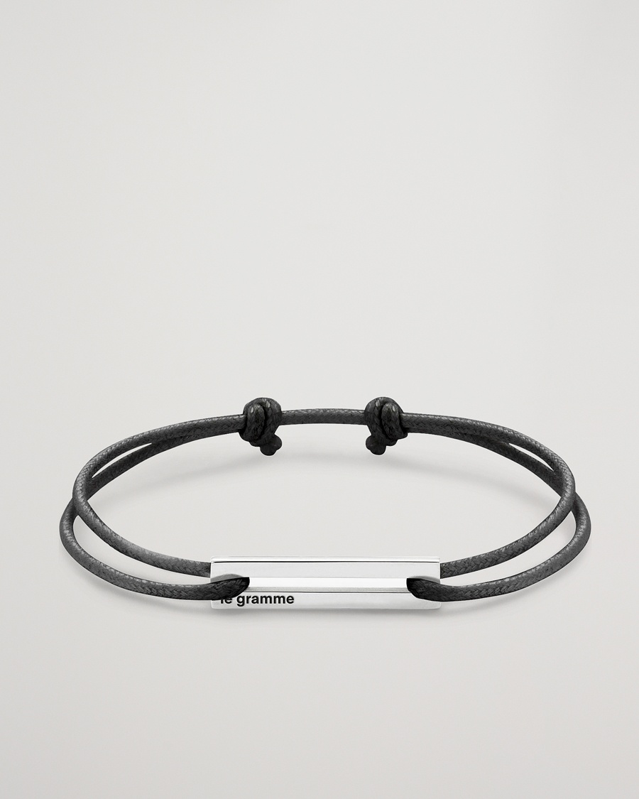 Herren | Luxury Classics | LE GRAMME | Cord Bracelet Le 17/10 Black/Sterling Silver