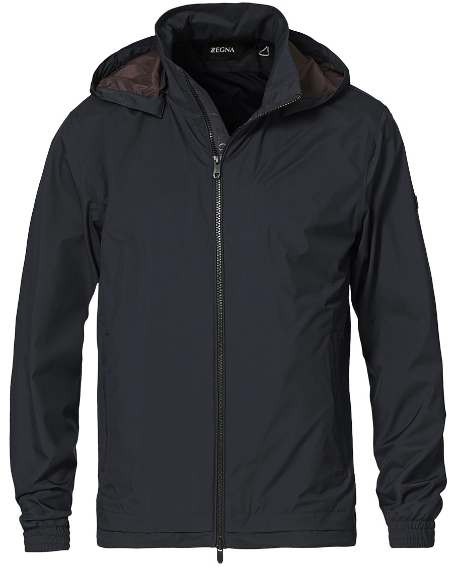 Z Zegna Soft Shell Bomber Jacket Navy