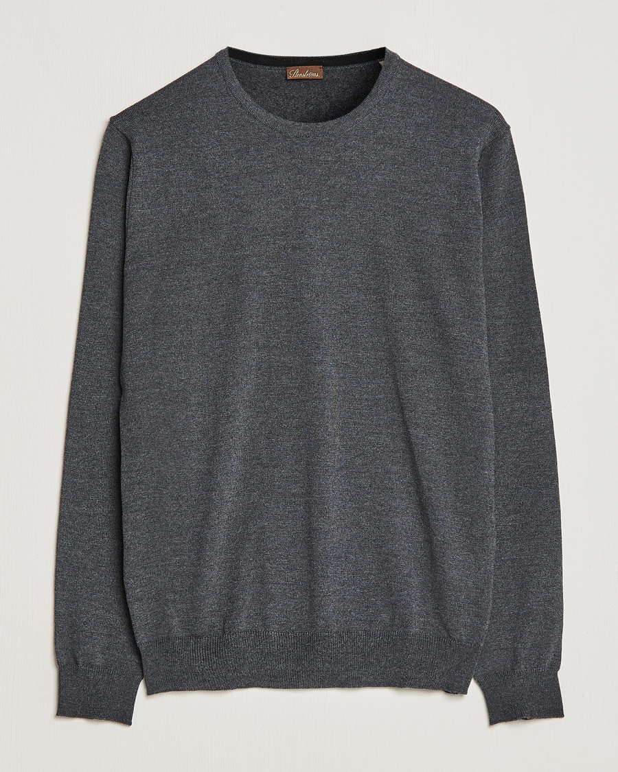 Herren | Stenströms | Stenströms | Merino Crew Neck Anthracite
