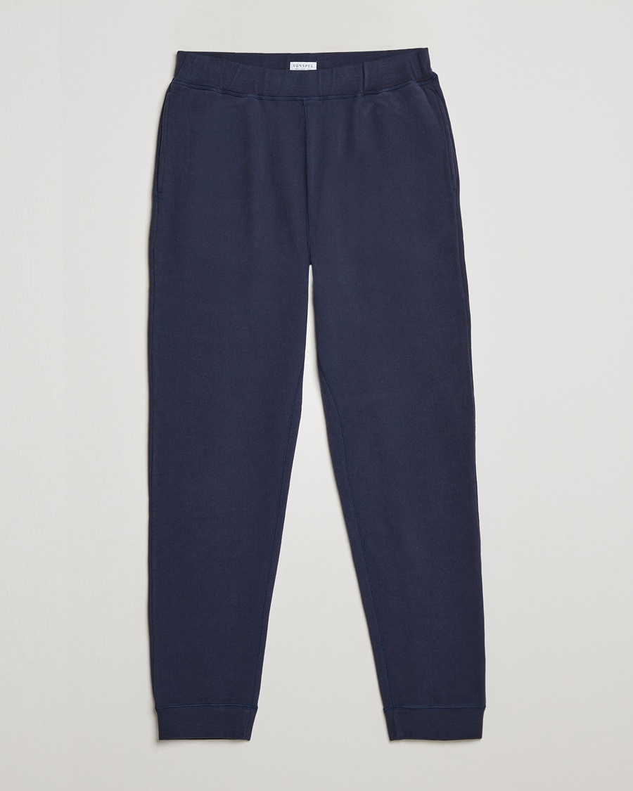 Sunspel Cotton Loopback Track Pants Navy – Blau