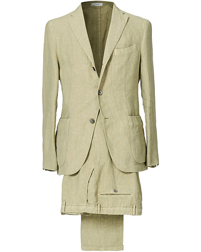  K Jacket Patch Pocket Linen Suit Sage Green