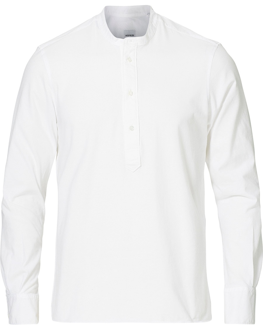  Long Sleeve Popover Tee White