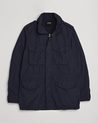 Herren |  | Aspesi | Giubotto Garment Dyed Field Jacket Navy