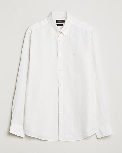 Herren | Leinenhemden | Morris | Douglas Linen Button Down Shirt White