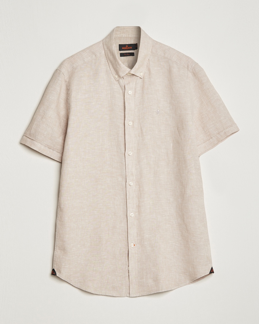 Herren | Kurzarmhemden | Morris | Douglas Short Sleeve Linen Shirt Khaki
