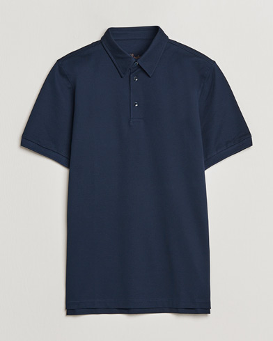 Herren |  | Stenströms | Cotton Polo Shirt Navy