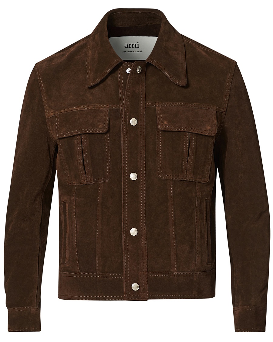  Unlined Leather Jacket Chocolate Suede