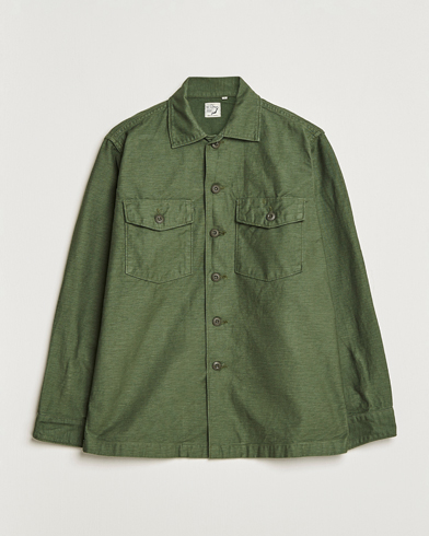 Herren |  | orSlow | Cotton Sateen US Army Overshirt Army Green