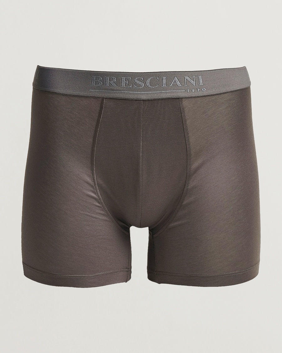Herren | Trunks | Bresciani | Cotton Boxer Trunk Grey