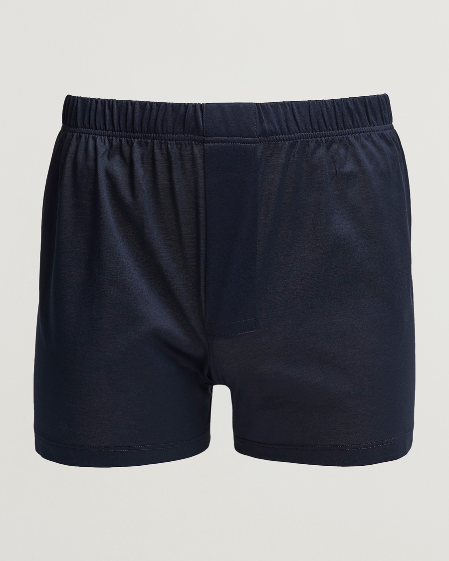 Bresciani Cotton Boxer Brief Navy - Blau - Unterhose - Grösse: S