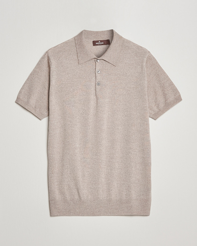 Herren | Exklusiv bei Care of Carl | Morris Heritage | Short Sleeve Knitted Polo Shirt Khaki
