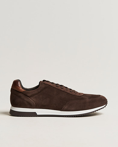 Herren | Loake 1880 | Design Loake | Bannister Running Sneaker Dark Brown Suede