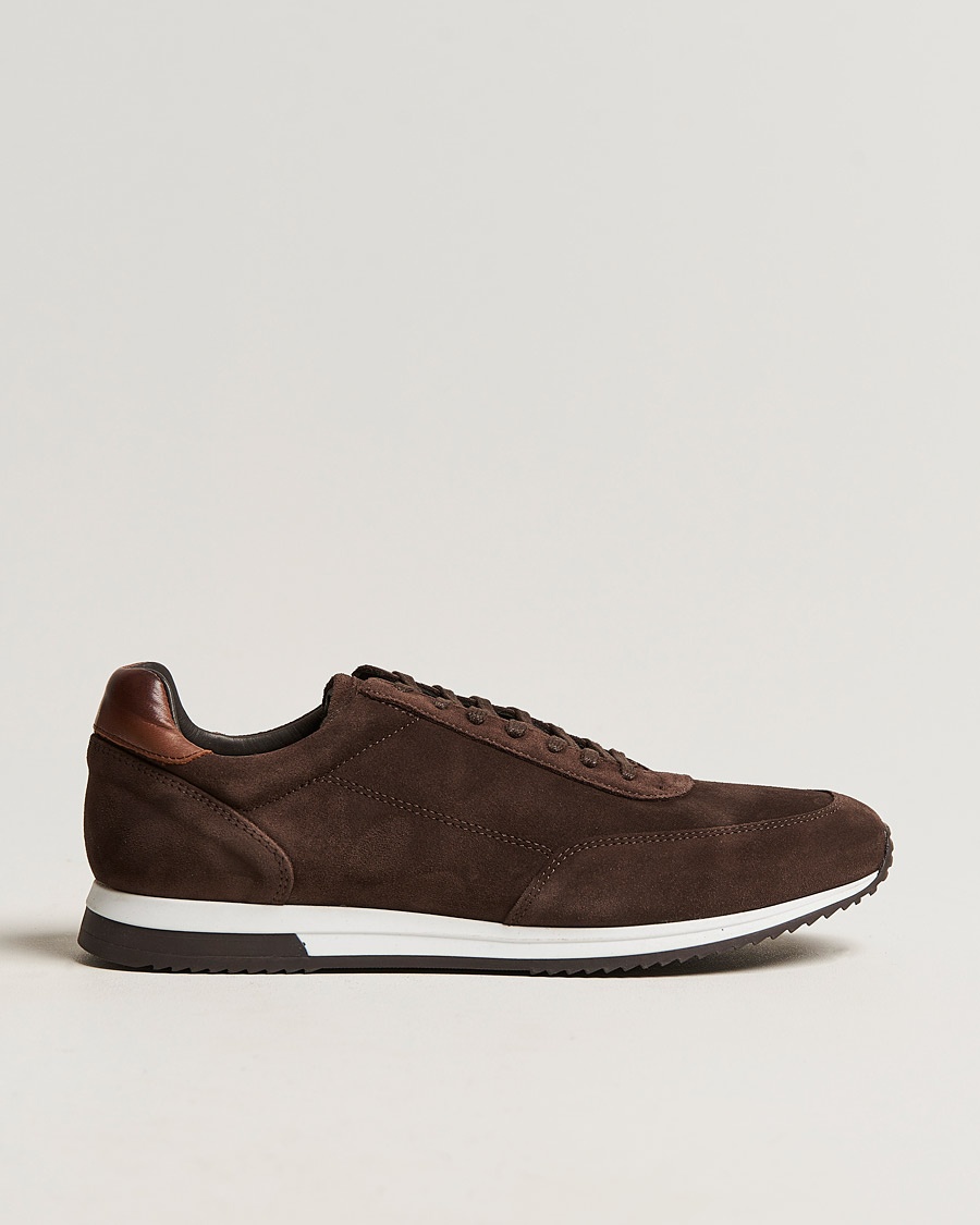 Loake Shoemakers Bannister Running Sneaker Dark Brown Suede – Braun