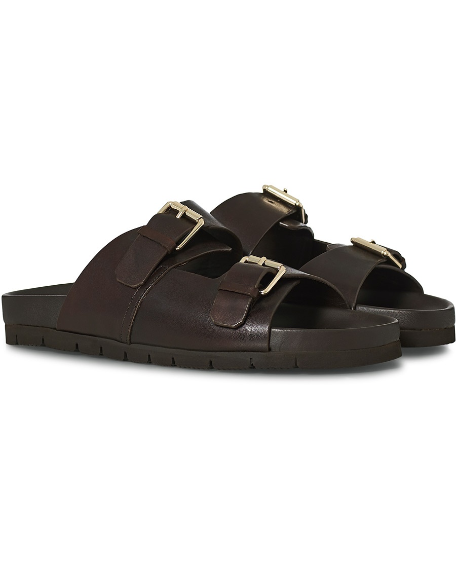 Grenson Florin Handpainted Buckle Sandal Dark Brown Calf UK6 - EU40