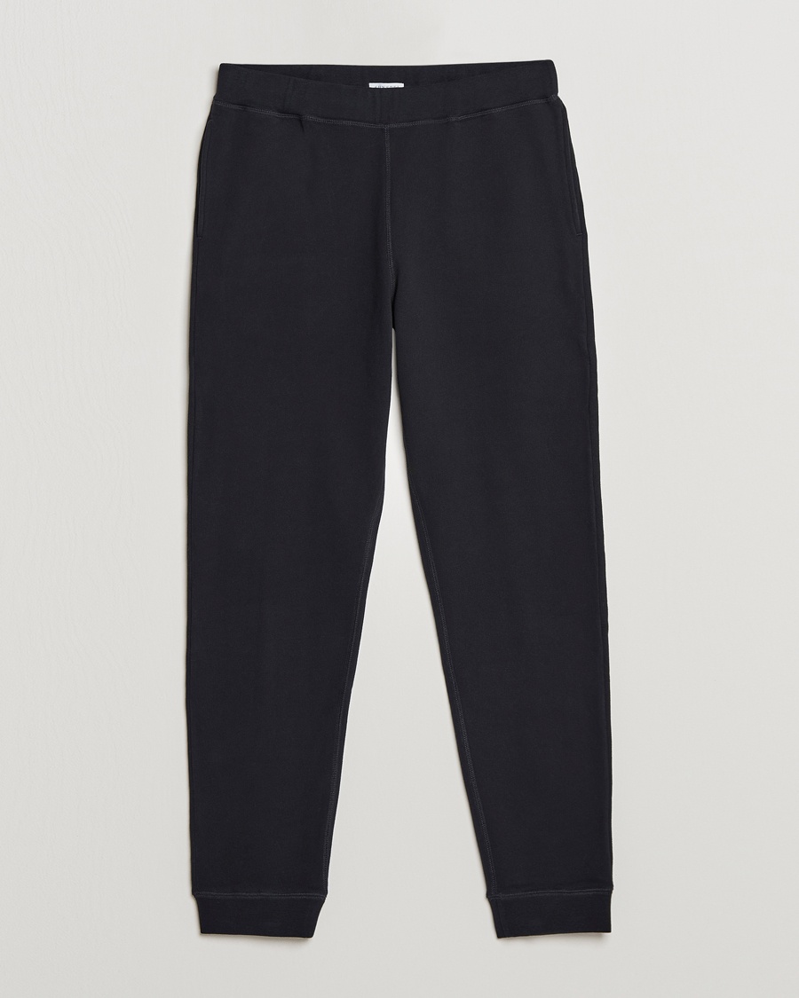 Herren | Hosen | Sunspel | Cotton Loopback Track Pants Black