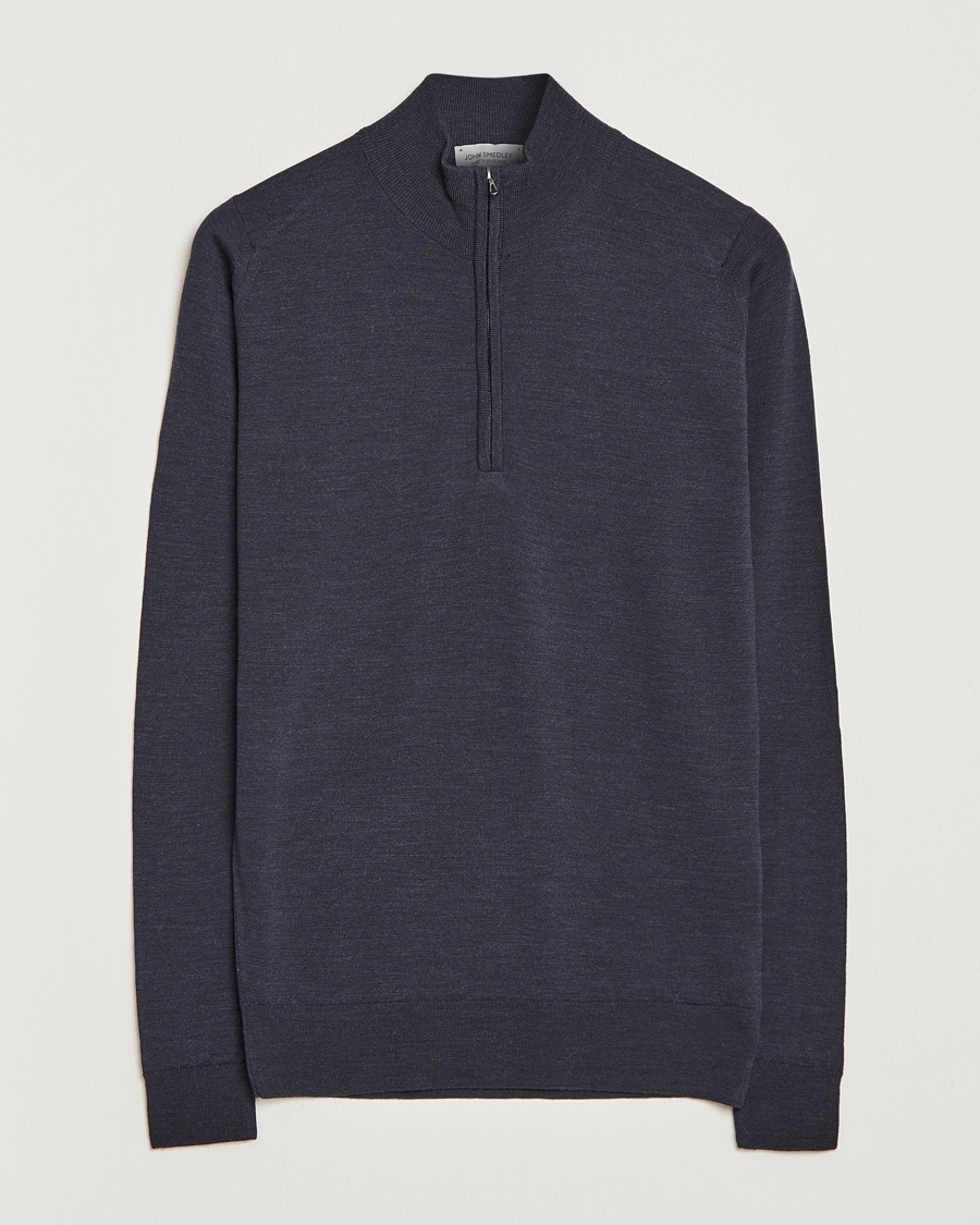  Barrow Extra Fine Merino Half Zip Hepburn Smoke