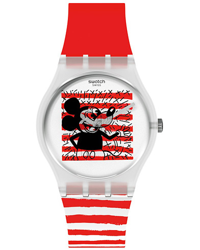 Herren | Uhren | Swatch | x Keith Haring Mouse Marinière