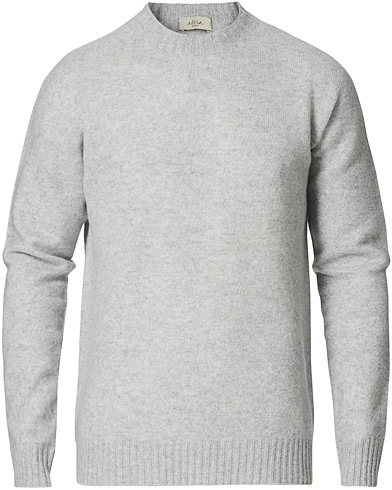 Herren | Rundausschnitt | Altea | Wool/Cashmere Crew Neck Sweater Light Grey