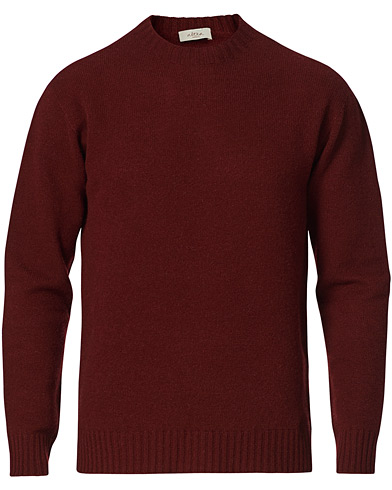 Herren | Italian Department | Altea | Wool/Cashmere Crew Neck Sweater Burgundy