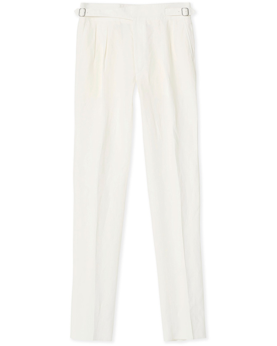 Ralph Lauren Purple Label Silk/Linen Burma Trousers Light Beige