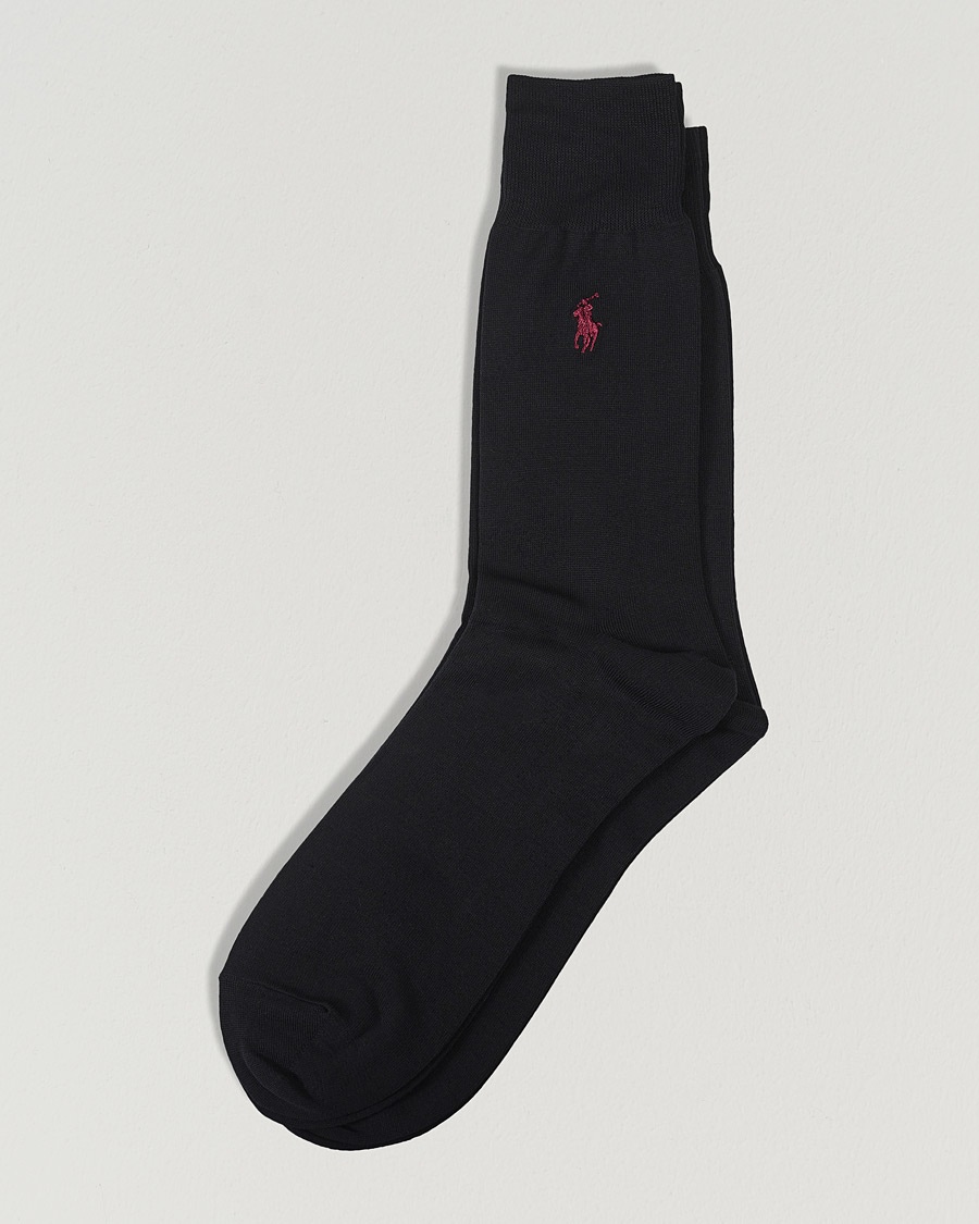 Herren | Socken | Polo Ralph Lauren | 2-Pack Mercerized Cotton Socks Black