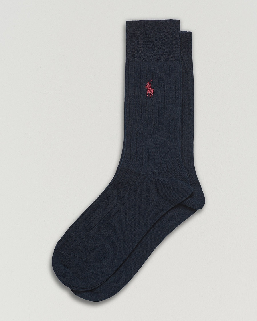 Polo Ralph Lauren 2-Pack Egyptian Cotton Socks Navy – Blau