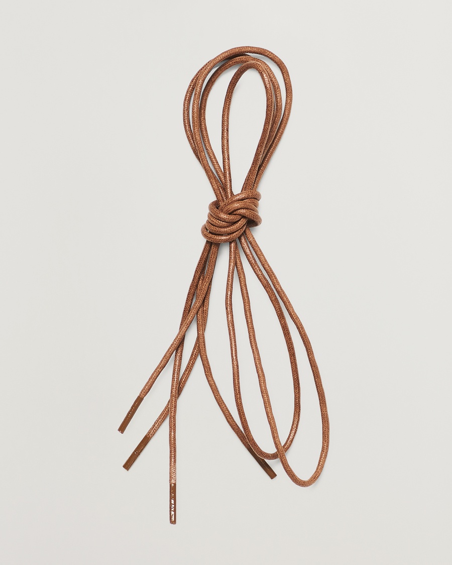 Saphir Medaille d'Or Shoe Laces Thin Waxed 75cm Tobacco – Braun