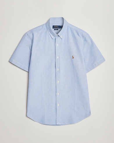 Herren | Kurzarmhemden | Polo Ralph Lauren | Slim Fit Oxford Short Sleeve Shirt Light Blue
