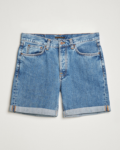 Herren | Nudie Jeans | Nudie Jeans | Josh Stretch Denim Shorts Friendly Blue