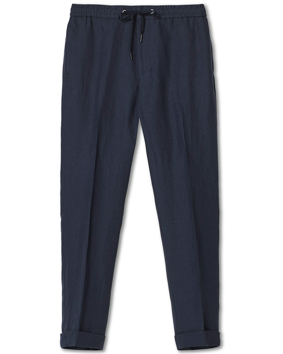 Tiger of Sweden Travin Drawstring Linen Trousers Light Ink