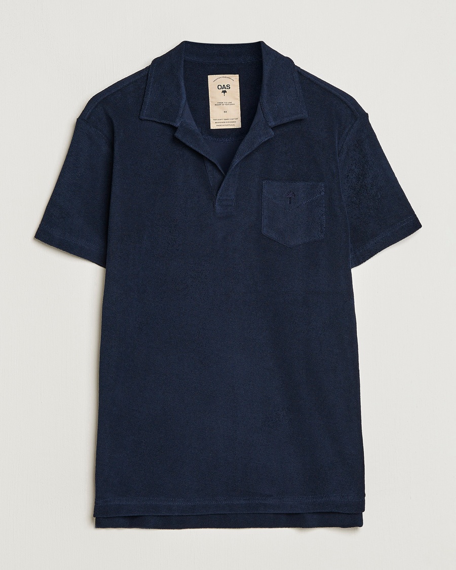 OAS Short Sleeve Terry Polo Navy – Blau